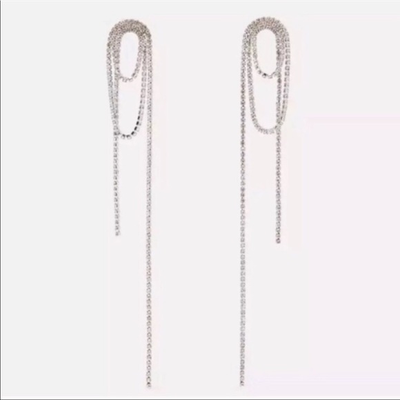 Zara Rhinestone Drop Earrings - Picture 3 of 7